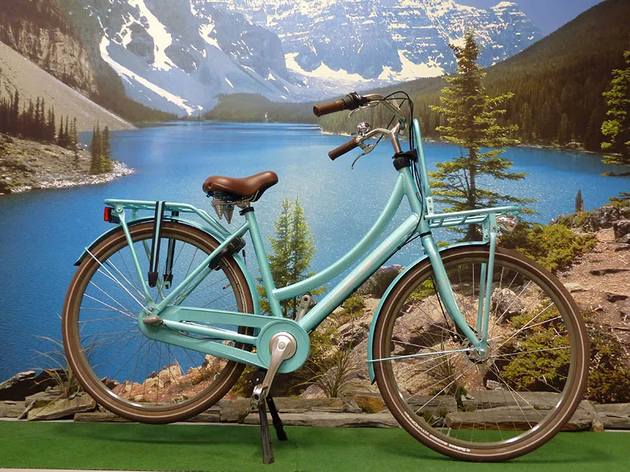 Fietsen van verschillende merken naast elkaar in de winkel van 't Rinkeltje